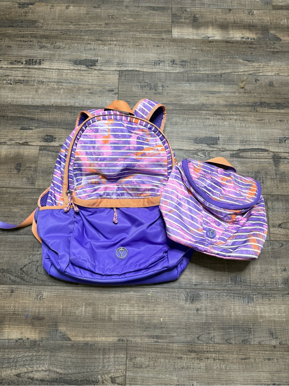 Ivivva by Lululemon Purple Pink Backpack Insulated Lunch Bag Bundle Girl School